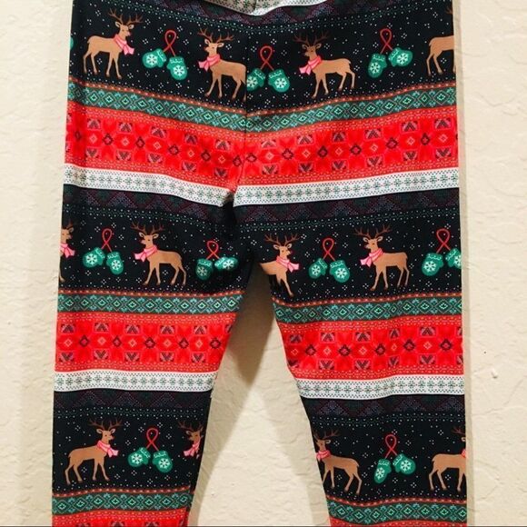 New Bundle of 2 Christmas leggings themed tights xs - Picture 3 of 10